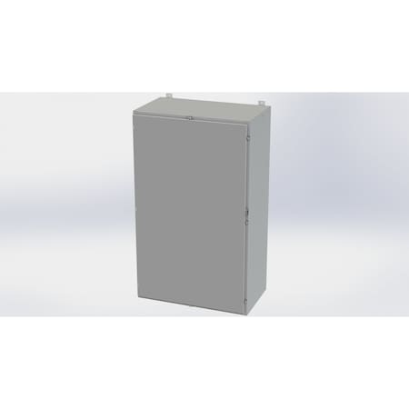 Saginaw Control & Engineering Clamps with Padlock Hasp Electrical Enclosures, 60 in H, 20 in D, 36 in W, NEMA 4, Carbon Steel SCE-60H3620LP